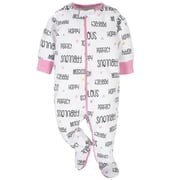 Onesies Brand Baby Girl Sleep 'n Play Footed Pajamas, 4-Pack, Sizes Newborn-6/9 Months