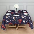 thumbnail image 3 of Pioneer Flower Floral Print Pattern Square Tablecloth, Waterproof Wipeable Spillproof Washable Table Cover for Home Kitchen Party Decor, 60"x60", 3 of 6