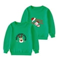 thumbnail image 4 of Godderr 1-16 Years Old Christmas Printing Sweatsuit for Boys Girls,Toddler Kids Long Sleeve Shirt Tops,Green Crew Neck Sweatshirt,Spring Fall Pullover Top, 4 of 4