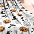 thumbnail image 3 of White Halloween Pumpkins Bats and Witch Hats Blanket,Comfortable Soft Flannel Throw Blanket,All Season,Warm Lightweight Blankets for Sofa Bed Couch Living Room Chair,40"x50", 3 of 4