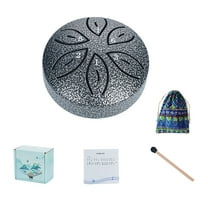 Rain Drum for Outside Garden, 3 Inch 6 Tone Mini Steel Tongue Drum Handpan Drum with Drumsticks Gifts Adults