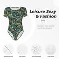 thumbnail image 5 of Picia Dinosaur Plays Soccer Womens One Piece Swimsuits Modest Tummy Control Bathing Suits Lace Up Slimming Swim Suit-XX-Large, 5 of 9