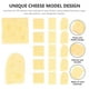 thumbnail image 2 of 60 piezas de queso en miniatura, modelo de queso artificial, figuras de queso de simulación., 2 of 7