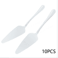 thumbnail image 1 of Cuchara de pastel de acero inoxidable con dientes cuchara de pizza utensilios para hornear pasteles 10 piezas, 1 of 12