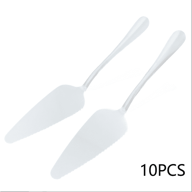 Cuchara de pastel de acero inoxidable con dientes cuchara de pizza utensilios para hornear pasteles 10 piezas
