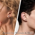 thumbnail image 6 of Flat Back Screw Back CZ Stud Earrings, Heart Cubic Zirconia Earrings Stud for Helix Cartilage Tragus Earlobe Piercing for Women Men, 6 of 10