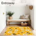 thumbnail image 3 of ODIKA 5'x7' Machine Washable Non-Slip Area Rug, Delightful Pollinator Friends Bathroom Ensemble High Traffic Rug with Pad, Yellow, 722980, 3 of 8