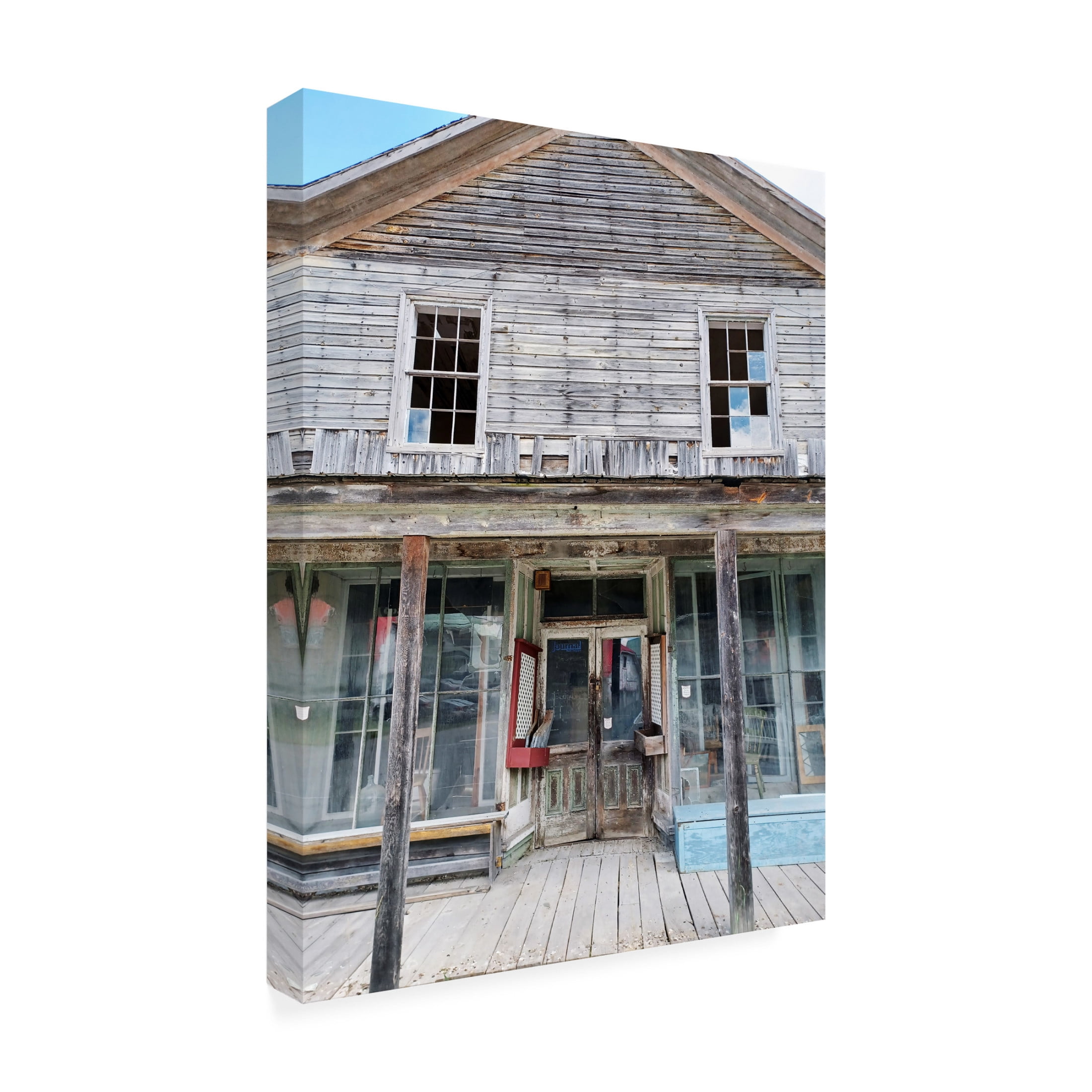 Canvas Wall Art - Clive Branson 'Abandoned Store Front' Wall Art for Living Room, Bedroom, or Office Décor by Trademark Fine Art - 35 x 47 Inches