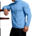 thumbnail image 6 of LEKWK Sun Shirts for Men Long Sleeve Hooded Zip Up Fishing Jacket Lightweight Quick Dry Athletic Tops Thumb Hole Slim Fit Gym Running Wear Light Blue XXL, 6 of 6