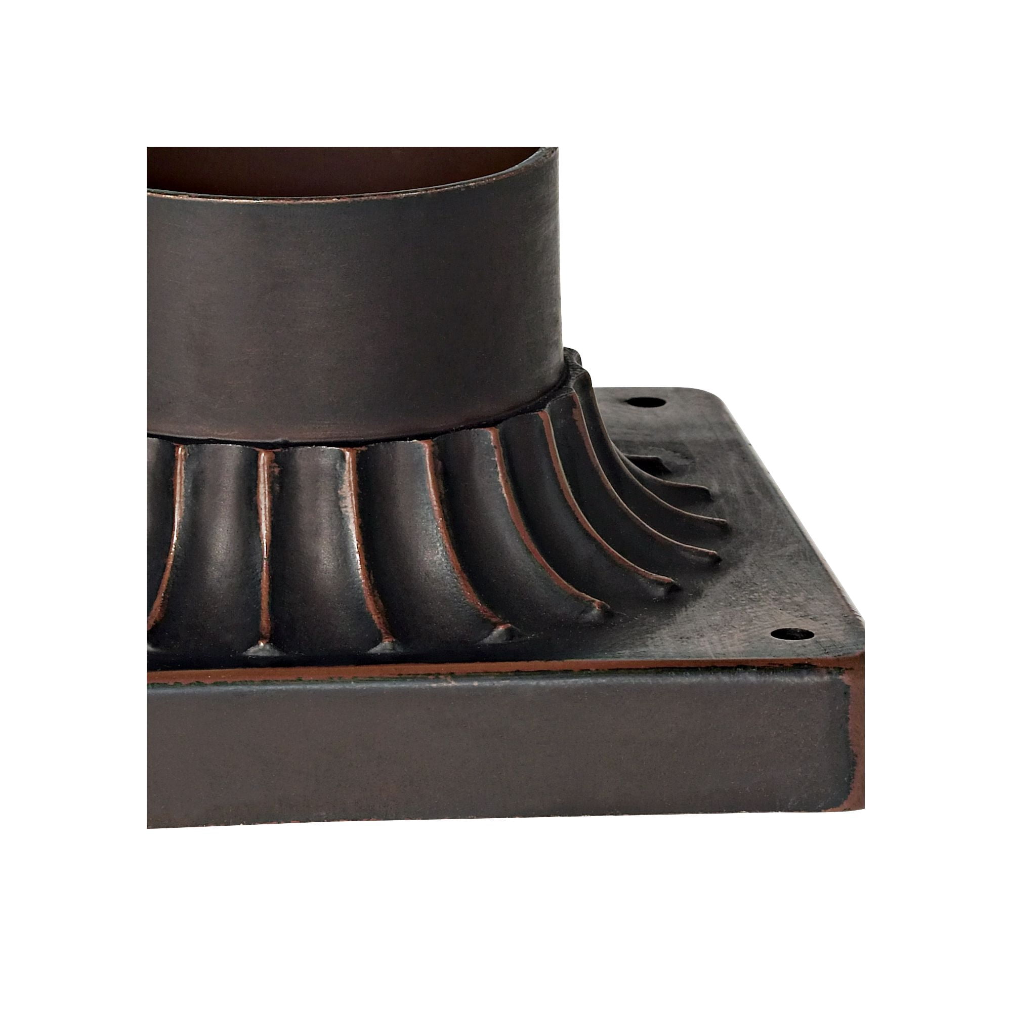 Kathy Ireland Sierra Craftsman Rustic Farmhouse Outdoor Post Light Rubbed Bronze 14" Seedy Glass for Exterior Barn Deck House Porch Yard Patio Home