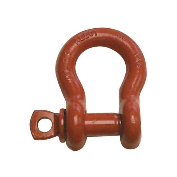 Screw Pin Anchor Shackles, 5/8 in Bail Size, 4.5 Tons, Galvanized