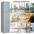 thumbnail image 6 of MIIIKO Office Storage Lockers for Employees, 71" Slim Metal Storage Cabinet with 3 Door for School, Gym, Dormitory, Changing Room, 6 of 6
