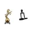 thumbnail image 1 of Estatua De Caballo Pensador, Adorno Artesanal De Resina Coleccionable, Figura Decorativa, Escultura Abstracta Moderna, Centro De Mesa, Estante, Sala De Estar, Oficina, Adorno De Mesa Simple,, 1 of 8