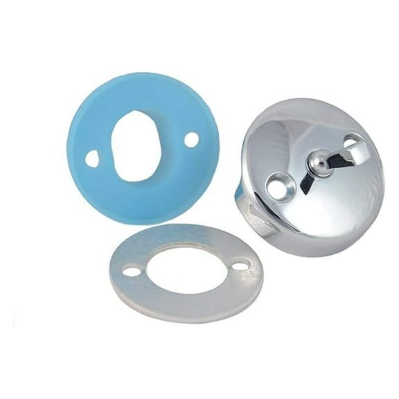 Overflow Gasket Kit with Trip Lever Cover - Bathtub Drain Stopper Replacement - Leak Proof Silicone Seal - DIY Fix for Overflow Drains - Includes Face Plate & Screws