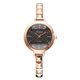 thumbnail image 1 of LVPAI Reloj de cuarzo con banda de aleación y esfera redonda, reloj de pulsera femenino informal simple (oro rosa + negro), 1 of 4