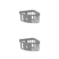 thumbnail image 4 of Transemion Practical bathroom storage Plastic Bathroom Kitchen Storage Rack Organizer Shower Shelf bathroom storage suction shelf Grey 2Set, 4 of 6