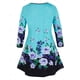 thumbnail image 2 of Más el tamaño de impresión de la flor de tuberías abotonado Túnica Tee Rosegal  Camisetas tallas grandes, 2 of 5