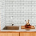 thumbnail image 5 of Art3d Peel and Stick Backsplash Tile, 10-Sheet Stick on Subway Tiles for Kitchem, Bathroom Back Splashes, 12"x12", Warm White with Gray Grout, 5 of 8
