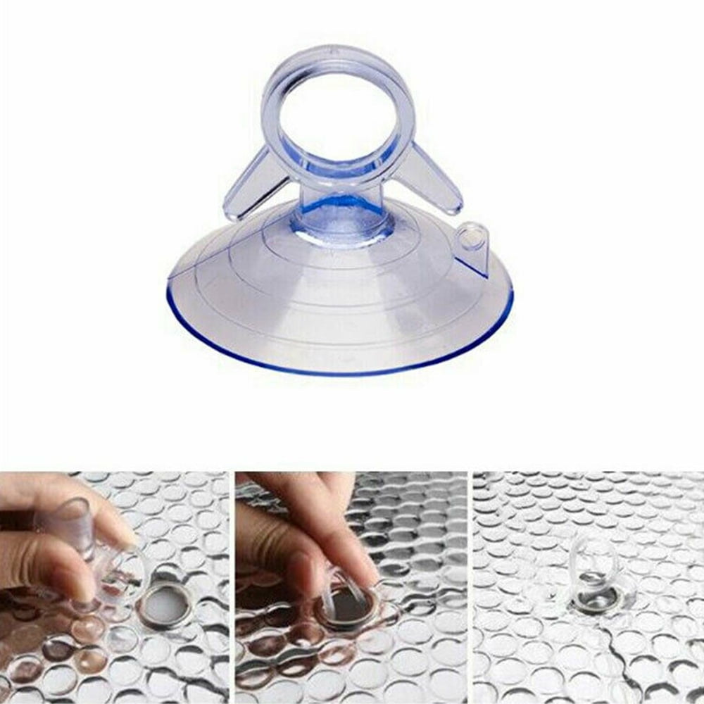 20pcs 45mm Suction Cups Clear Plastic Rubber Car Sunshade Window Suckers Pads 