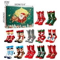 thumbnail image 2 of RKSTN christmas deals Christmas Countdown Calendar 12-Pair Festive Long Cottons Socks 24-Day Advent Gift Set, 2 of 8