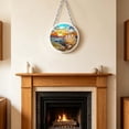 thumbnail image 5 of AZXY Stained Glass Style Ocean Seascape Acrylic Puzzle Suncatcher, 7.87in Beach Sunset Window Hanging Ornament, Indoor Home Garden Decor, Gift for Nature Lovers, 5 of 6