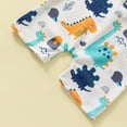 thumbnail image 5 of Kiijoy Boys Short Sleeve Cartoon Dinosaur Prints Romper Zipper Jumpsuit Overalls, Sizes 3M-4T, 5 of 7