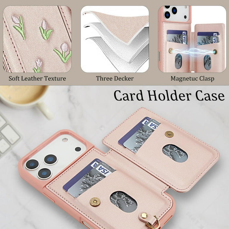 TECH CIRCLE for iPhone 13 Pro (6.1") Wallet Phone Case, Embroidered Flower Design, with Shoulder/Wrist Strap, Lightweight Protective Faux Leather/TPU ... TECH CIRCLE for iPhone 13 Pro (6.1") Wallet Phone Case, Embroidered Flower Design, with Shoulder/Wrist Strap, Lightweight Protective Faux Leather/TPU ...
