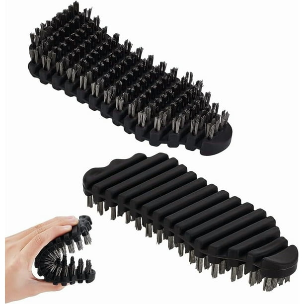 Kit de limpieza para barras de pesas (2 unidades), cepillo flexible de nailon, cepillo limpiador para barras de pesas.