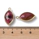 thumbnail image 3 of Natural Rhodonite Pendants with Golden Brass Edge Faceted Horse Eye 22x12x5.5mm Hole: 1.8mm, 3 of 3