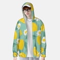thumbnail image 6 of Rocae Lemons Chamomile Flowers And Leaves Print Breathable Sun Protection Hoodie Quick-Dry Lightweight Long Sleeve Hoodie Unisex Running Sports Shirt, 6 of 9