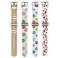 thumbnail image 2 of ALMNVO Compatible with Apple Watch Ultra Bands 49mm 44mm 40mm 45mm 38mm 41mm 42mm iWact Series 8 7 6 5 4 3 2 1 SE, Printed Sport Silcone Band Cute Elastic Adjustable Wristbands Smart Watch Accessories, 2 of 10