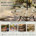 thumbnail image 6 of Round Outdoor Tablecloth with Umbrella Hole and Zipper, Rose Bud Flowers Tablecloth with Elastic Waterproof, Vintage Cottagecore Farmhouse Florals Patio Table Covers for 31" - 35" Picnic Pool Tables, 6 of 9