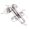 thumbnail image 2 of Cadena de puerta de seguridad con cerradura de cadena de puerta con marco de acero inoxidable, nueva cadena antirrobo de metal con hebilla antirrobo para hotel, 2 piezas (dorado) brillar  Electrónica, 2 of 5