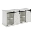 thumbnail image 7 of Sesslife Farmhouse TV Stand for 65 Inch TV, TV Console Table with 2 Sliding Barn Doors and Storage, Entertainment Center TV Stands for Living Room Bedroom, White, 7 of 7