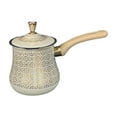 thumbnail image 1 of Arabic Coffee Pot with Pouring Spout Heat Resistant Handle Multifunctional Maple 900ml, 1 of 8