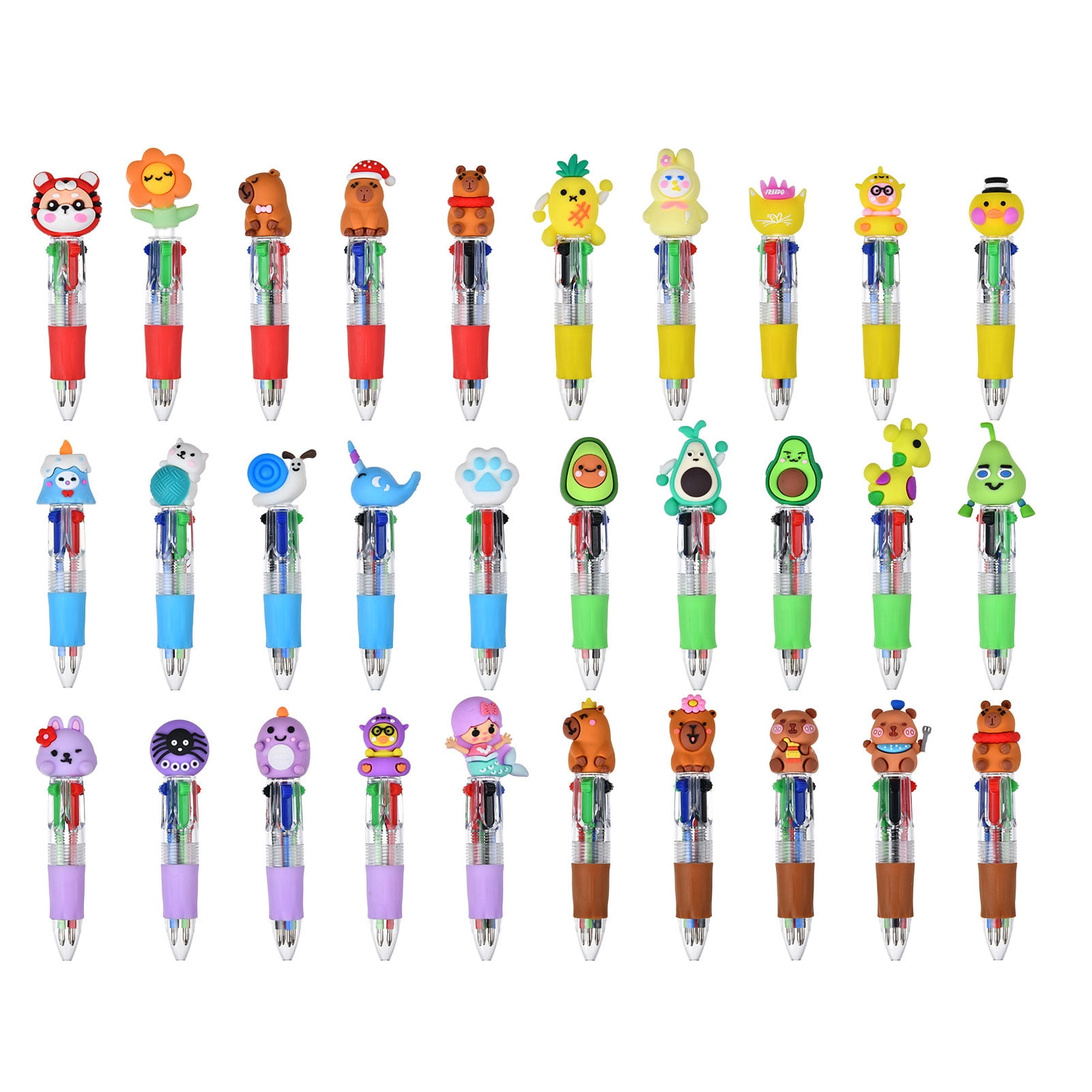 Multicolor Ballpoint Pen 4 Color-in-1 Ballpoint Pen 0.7mm Tip for Color Coding Journaling Writing Supplies