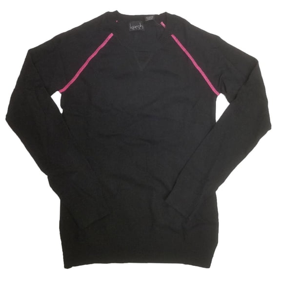 Kersh Ladies Long Sleeve Lightweight Sweater - Black(Medium)