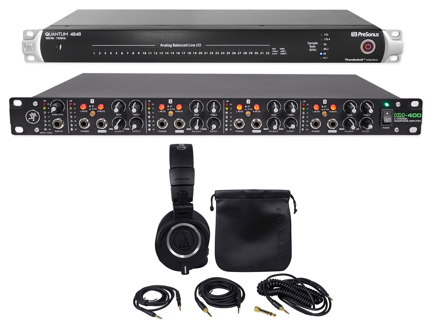 PRESONUS Quantum 4848 ADAT Thunderbolt Interface+HM400 Amp+ATHM50X