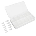 thumbnail image 1 of 550 Tabletas de Umas Largas y Transparentes, Juego de Unas Postizas de Aguja Ultrafinas y Transparentes, Largas, De Cobertura Tema, En Forma de Almendra Con Diseños de, 1 of 7