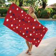 thumbnail image 5 of CuiLiyq 4th of July Patriotic Beach Towel, Red White Blue Stars Striped Bath Towel, Independence Day Decorations Soft Absorbent Quick Dry Oversized Bathroom Pool Blanket, 59" x 27.5", 5 of 6