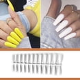 thumbnail image 2 of Minnieouse Uñas postizas largas, cortas, de mano, multicolor, manicura de uñas, accesorios de belleza DIY, cubierta completa, puntas de arte Juegos de manicura Blanco, 2 of 5