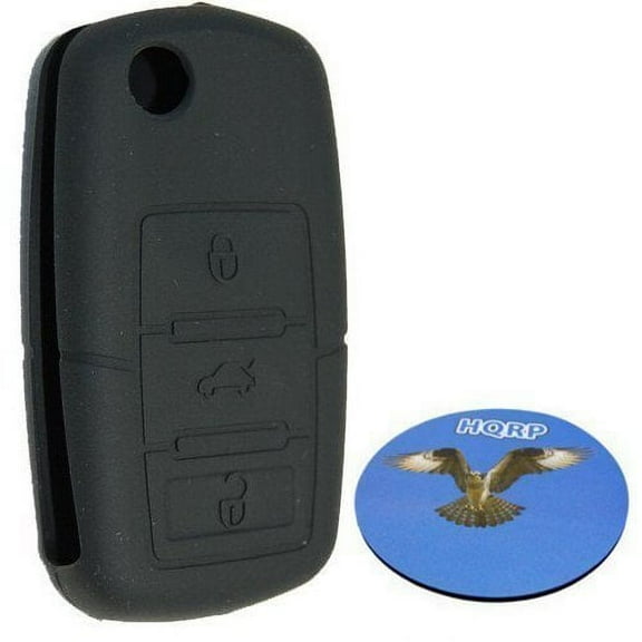 HQRP Black Folding Flip Key Case FOB Shell Remote Protective Cover compatible with Volkswagen VW Jetta GL GLX 2010 2011 10 11   HQRP Coaster