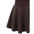 thumbnail image 3 of MBJ WB669 Womens Basic Versatile Strechy Flare Skater Skirt S BROWN, 3 of 4