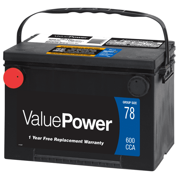 ValuePower Lead Acid Automotive Battery, Group 78 - Walmart.com ...