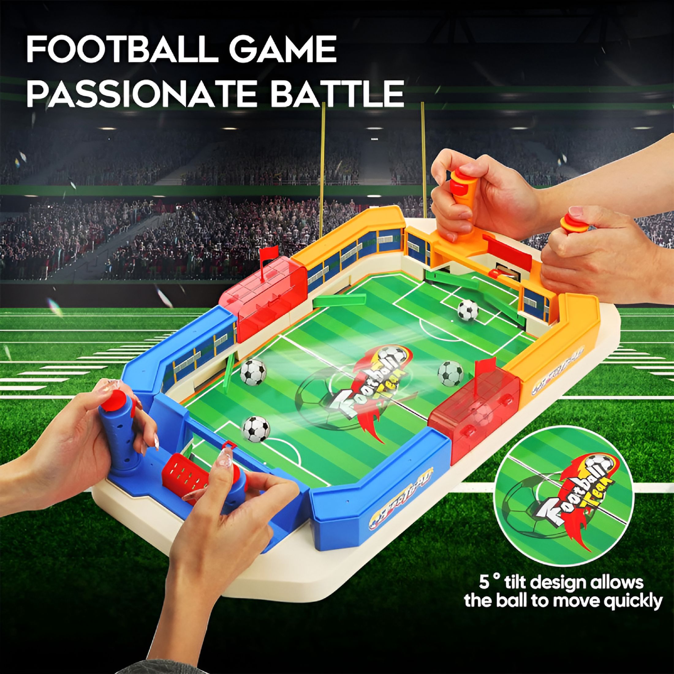 BESTSKY 2026 New Mini Foosball Table Games Tabletop Football Soccer for Indoor Fun,Birthday Gift for Kids