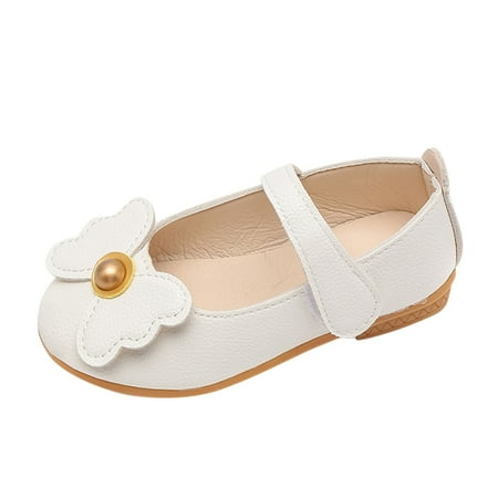 

TAIAOJING Girls Flat Dress Shoes Cute Round Toe Flower Flat Bottom Comfortable Non-Slip Shoe