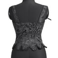 thumbnail image 7 of QIPOPIQ Clearance Corset Top for Women Renaissance Faire Eyelet Lace-up Floral Print Fishbone Court Vintage Corset, 7 of 7