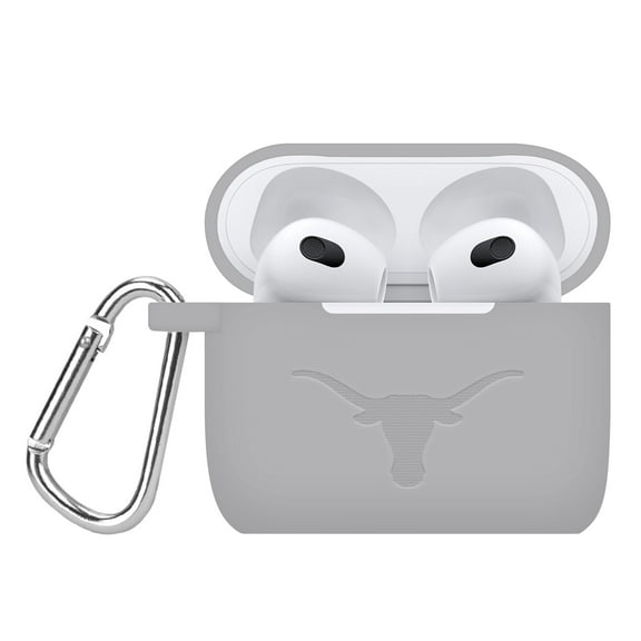 Texas Longhorns Engraved Silicone Case Cover Compatible with Apple AirPods Gen 3 (Gray) by Affinity Bands