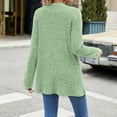 thumbnail image 5 of Fiaer Plus Size Cardigans Sweaters for Women Long Sleeve Solid Color Fashion Loose Fit Cozy Open Front Tops Green L, 5 of 9