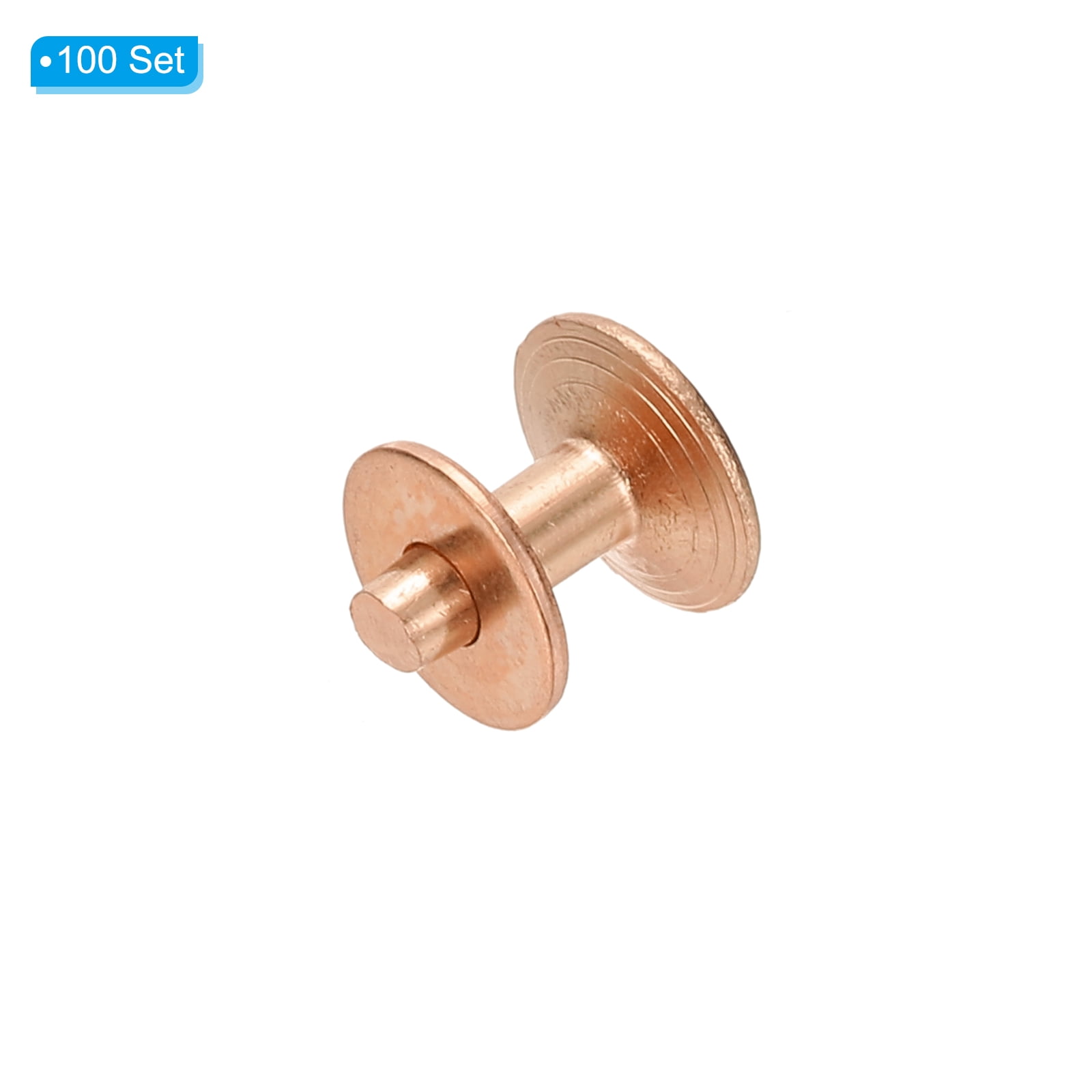 12x4x10mm Studs for Clothing, 100 Sets Spikes for Clothes Studs and Spikes Leather Rivets Burrs Copper Fastener Metal Screw Posts for Leather Jacket Crafting Crafts Fabric